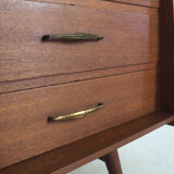 Vintage Dutch design sideboard in teak 1950's