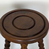 Paire tabourets tripodes