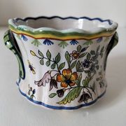 Petit cache-pot en faïence polychrome – Fourmaintraux-Courquin Desvres