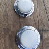 Paire de lampes art-deco de wagon train