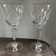 2 large crystal water glasses engraved Villeroy & Boch tulip shape