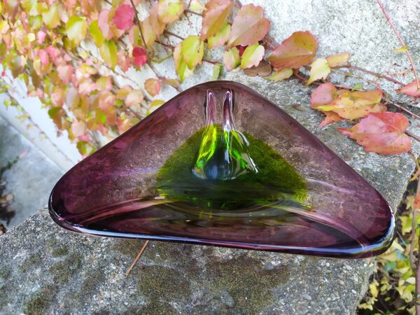 Coupe en verre soufflé années 70