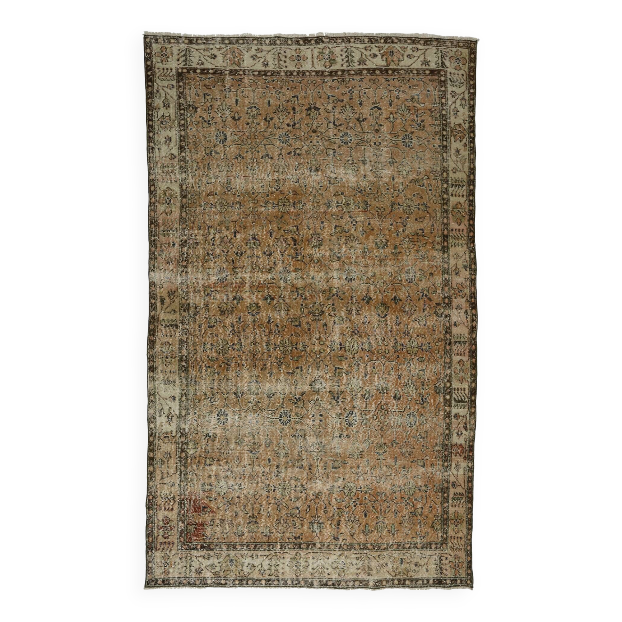 Turkish Anatolian Handmade Vintage Rug 302 cm x 177 cm