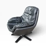 Leather swivel chair