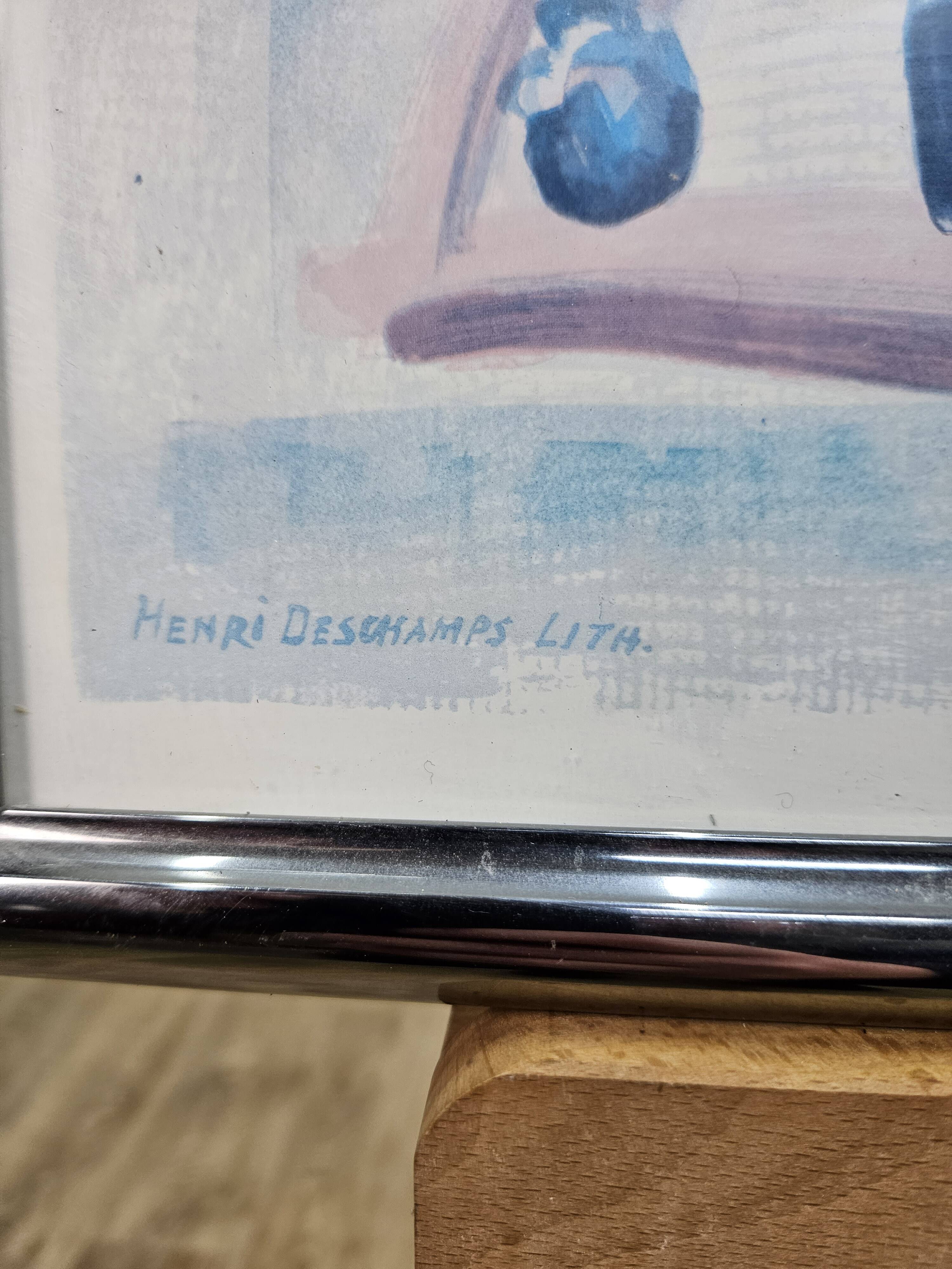 Henri Deschamps Lita. / Colored lithograph / Côte d'Azur