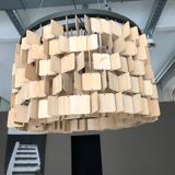 Lustre en bois style années 60 de Flamant