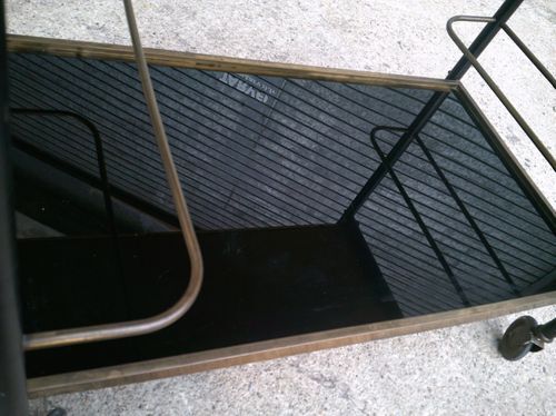 Vintage wheeled bar