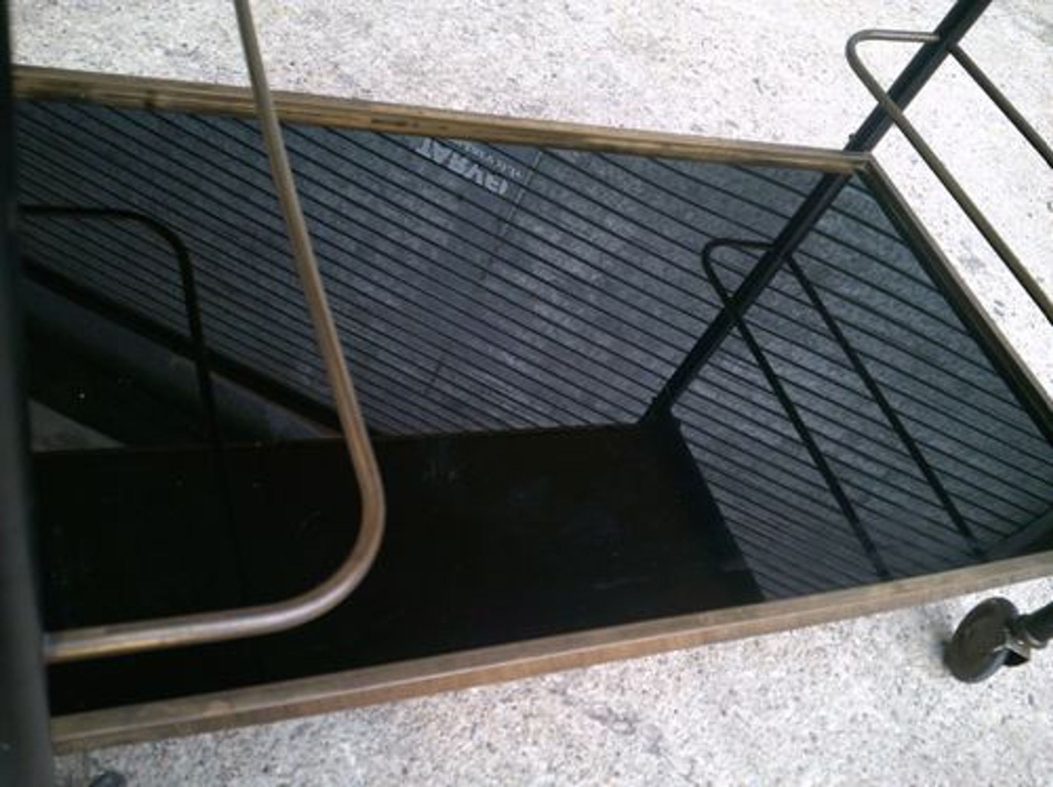 Vintage wheeled bar