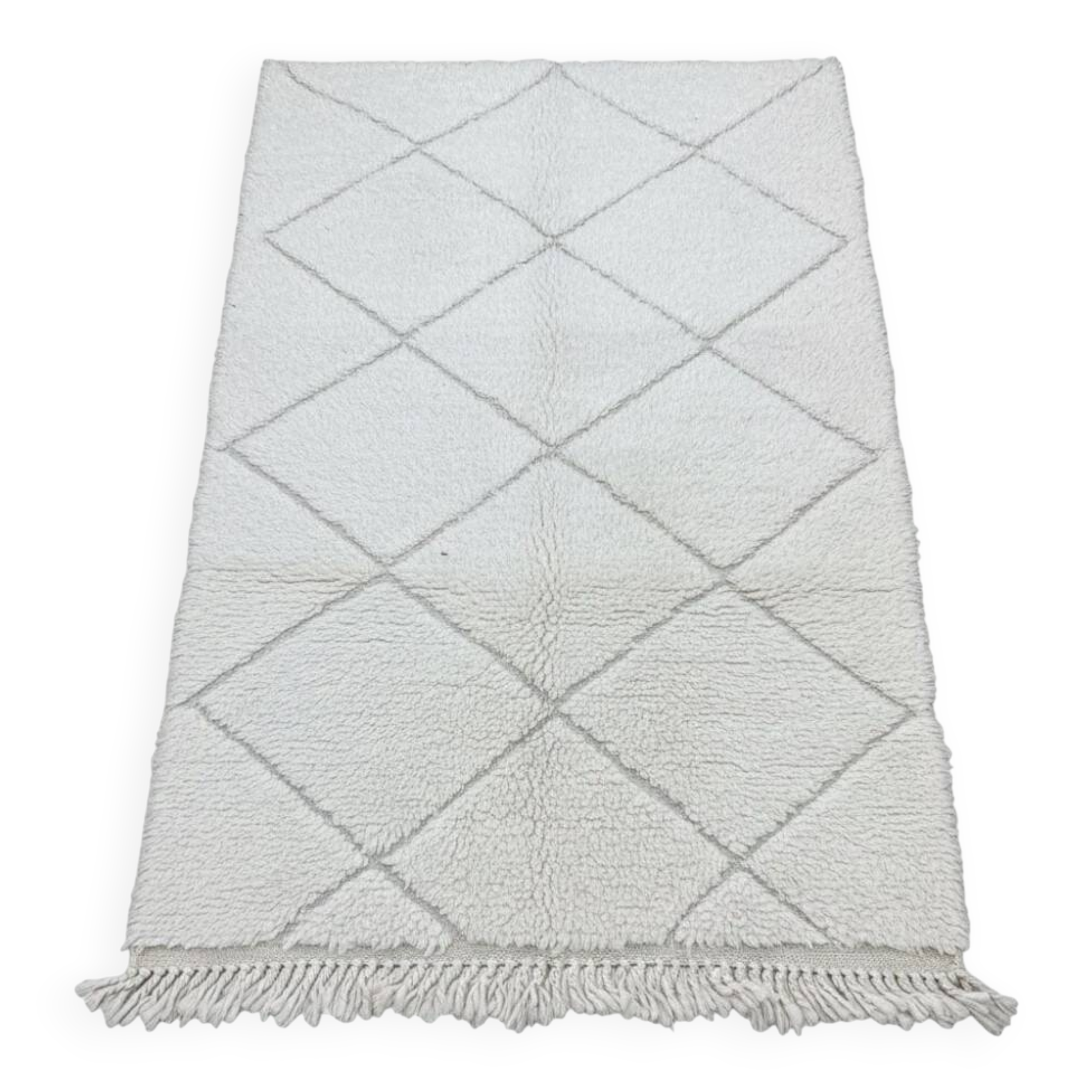 Small white Berber rug Aya