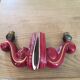 Pair of ceramic sconces grenat 50s