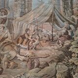 Old wall tapestry "Harbour Scene" The Woven Arts of France