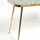 Beautiful Mid Century Modern brass side table with mosaic surface by Münche