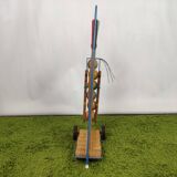 Vintage croquet game with trolley