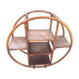 Vintage bamboo round shelf