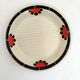 old vintage soap holder Art Deco earthenware wolf mill toledo color white, red and black