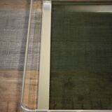 Metal plate & design glass Italian 1970