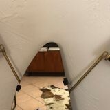 Mirror and wall coat rack  vintage 50s