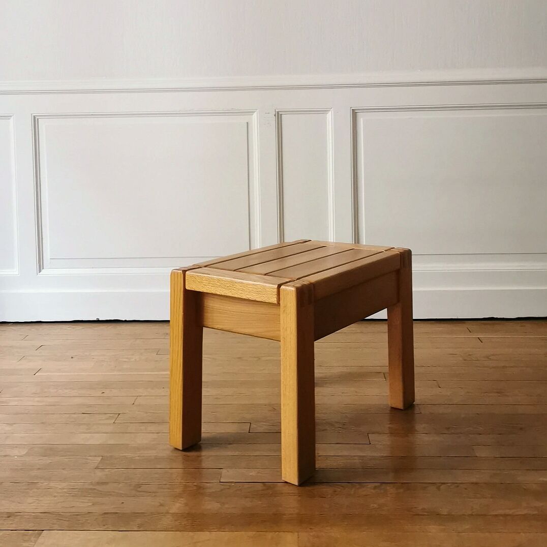 Solid elm bedside table, Maison Regain
