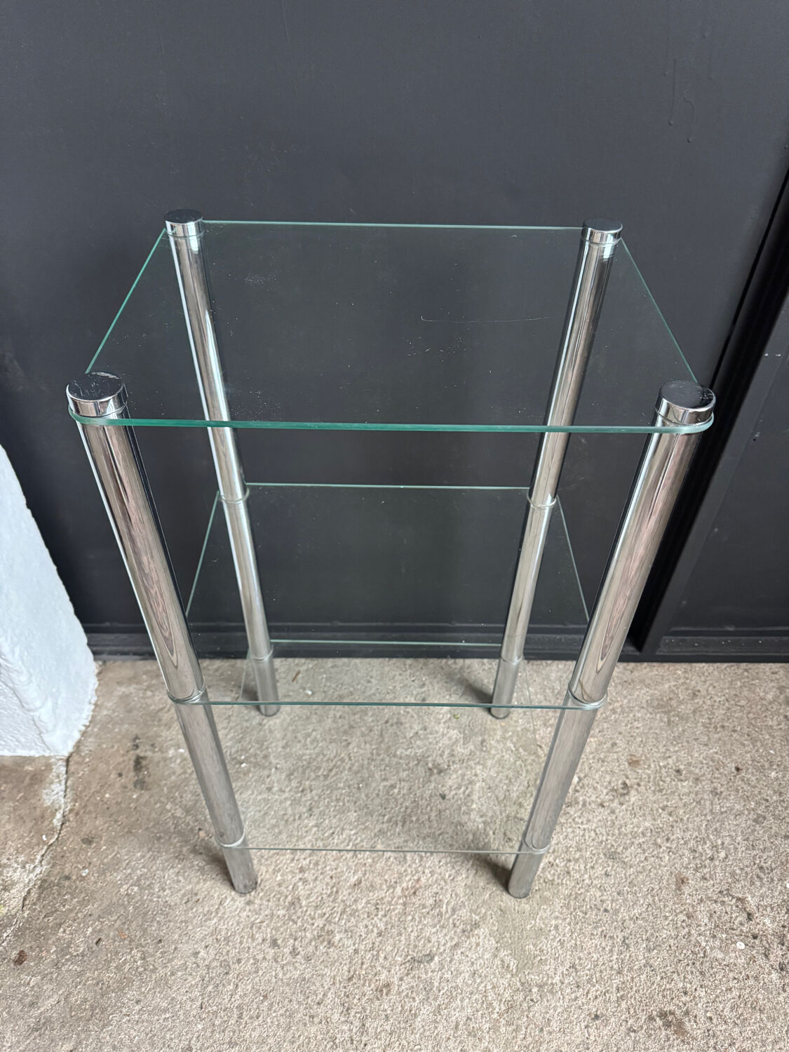 1970s chrome shelf