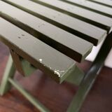 Vintage slatted fishing stool