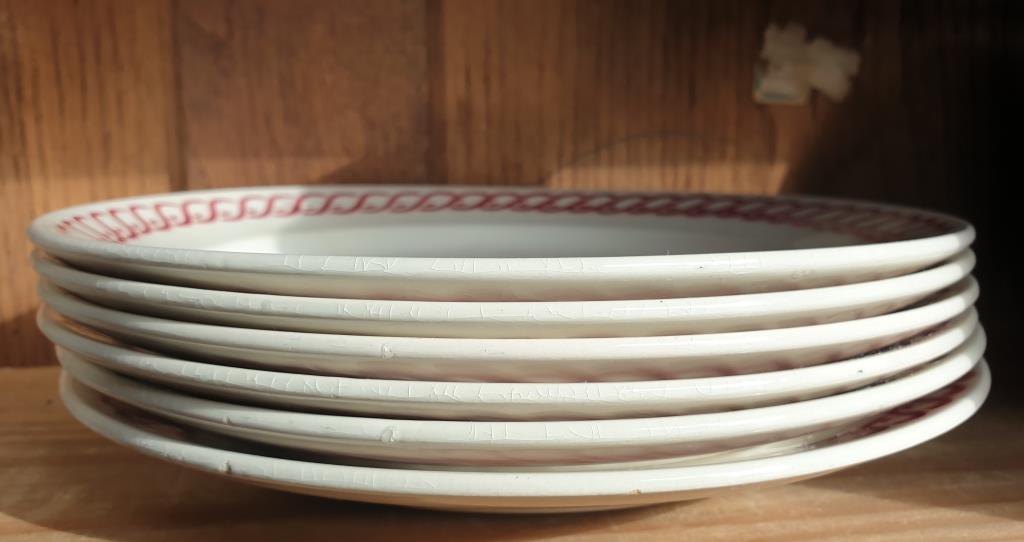 Set 6 plates Gien France Claire