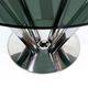 Vintage round dining table by Carlo Bartoli, smoked glass and polished chrome, Italy, 1970s.