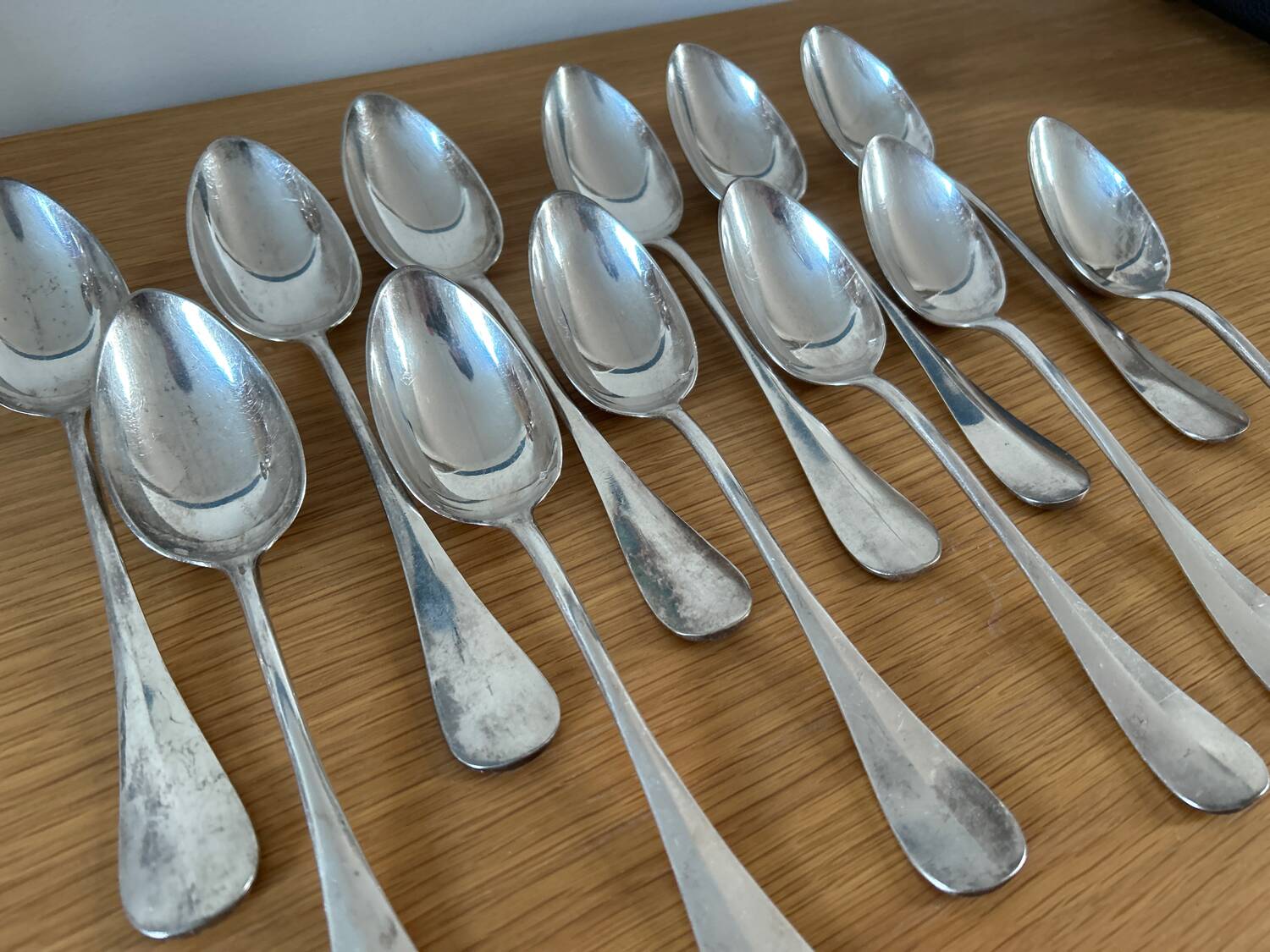 Silver-plated metal tablespoon