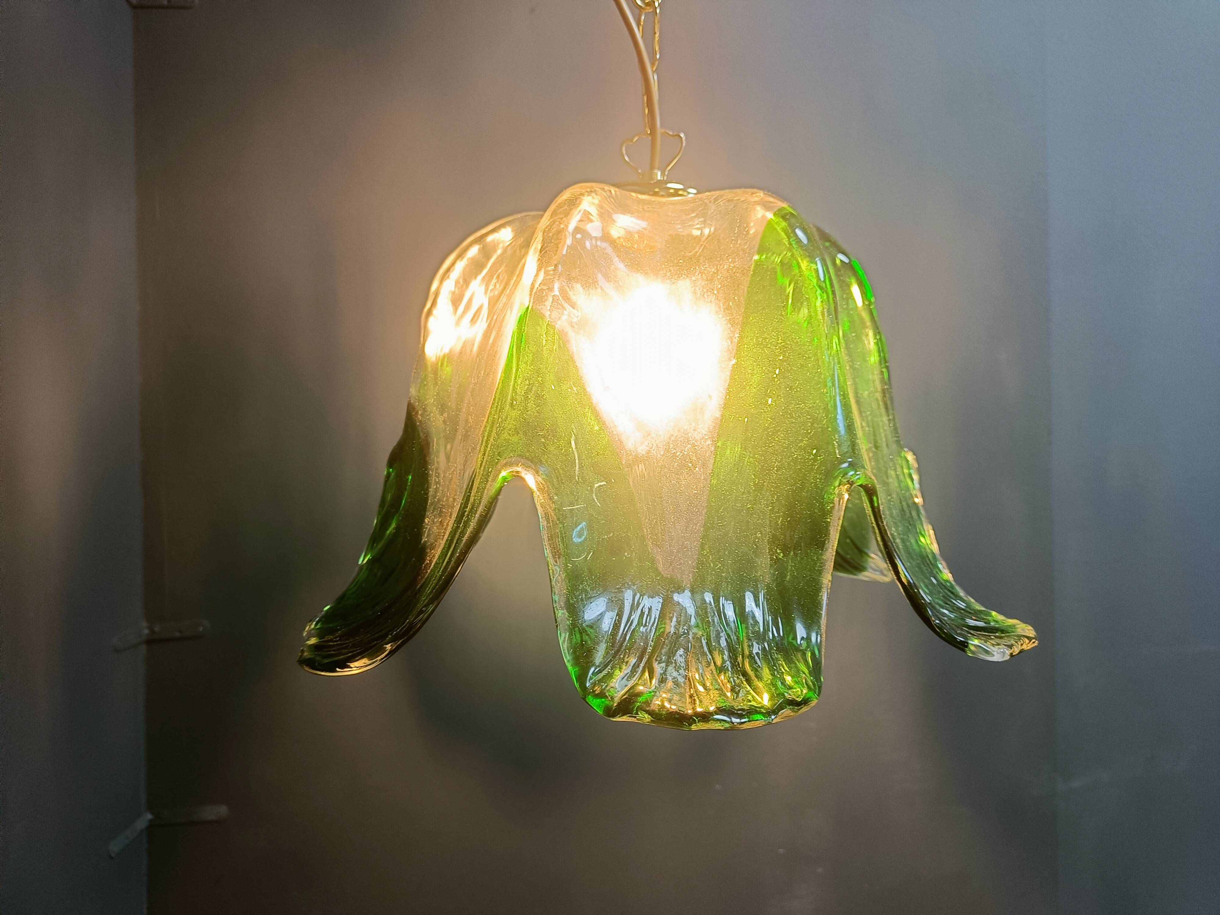 Vintage murano glass pendant light, for Mazzega, 1960s