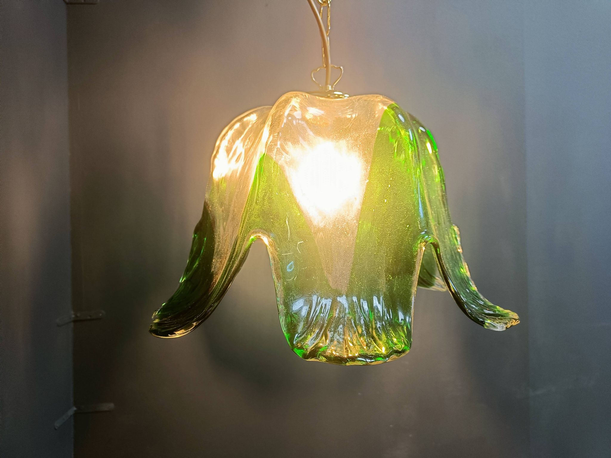 Vintage murano glass pendant light, for Mazzega, 1960s