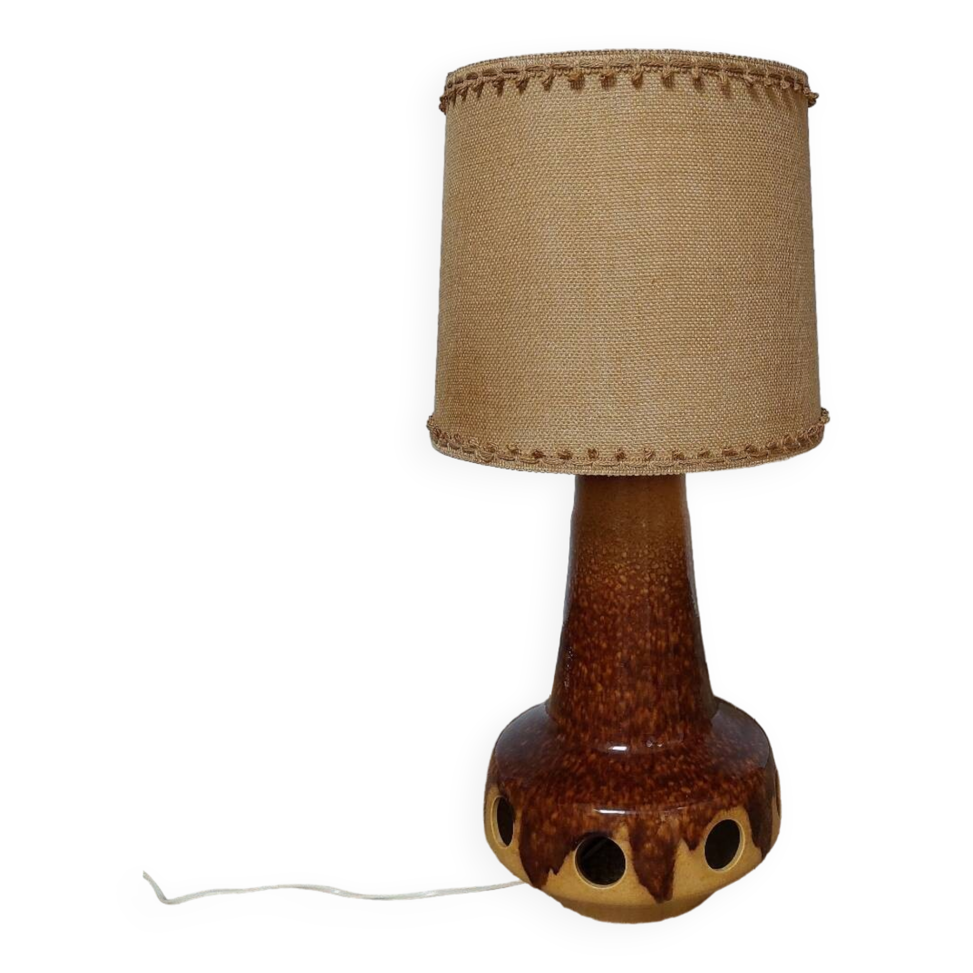 Fat lava ceramic floor lamp by Baudin