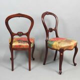Set of four Napoleon III chairs