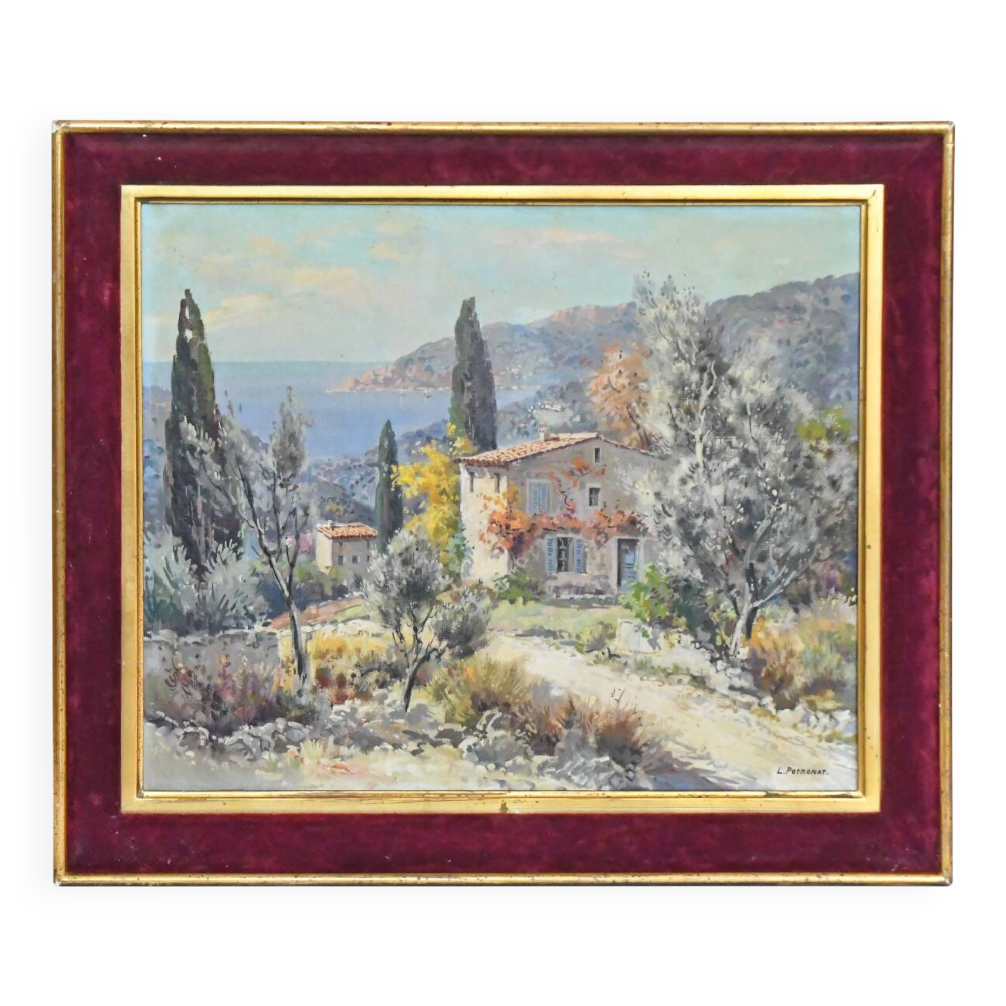 Lucien POTRONAT (1889-1973) "Landscape of the Côte d'Azur" Oil on canvas