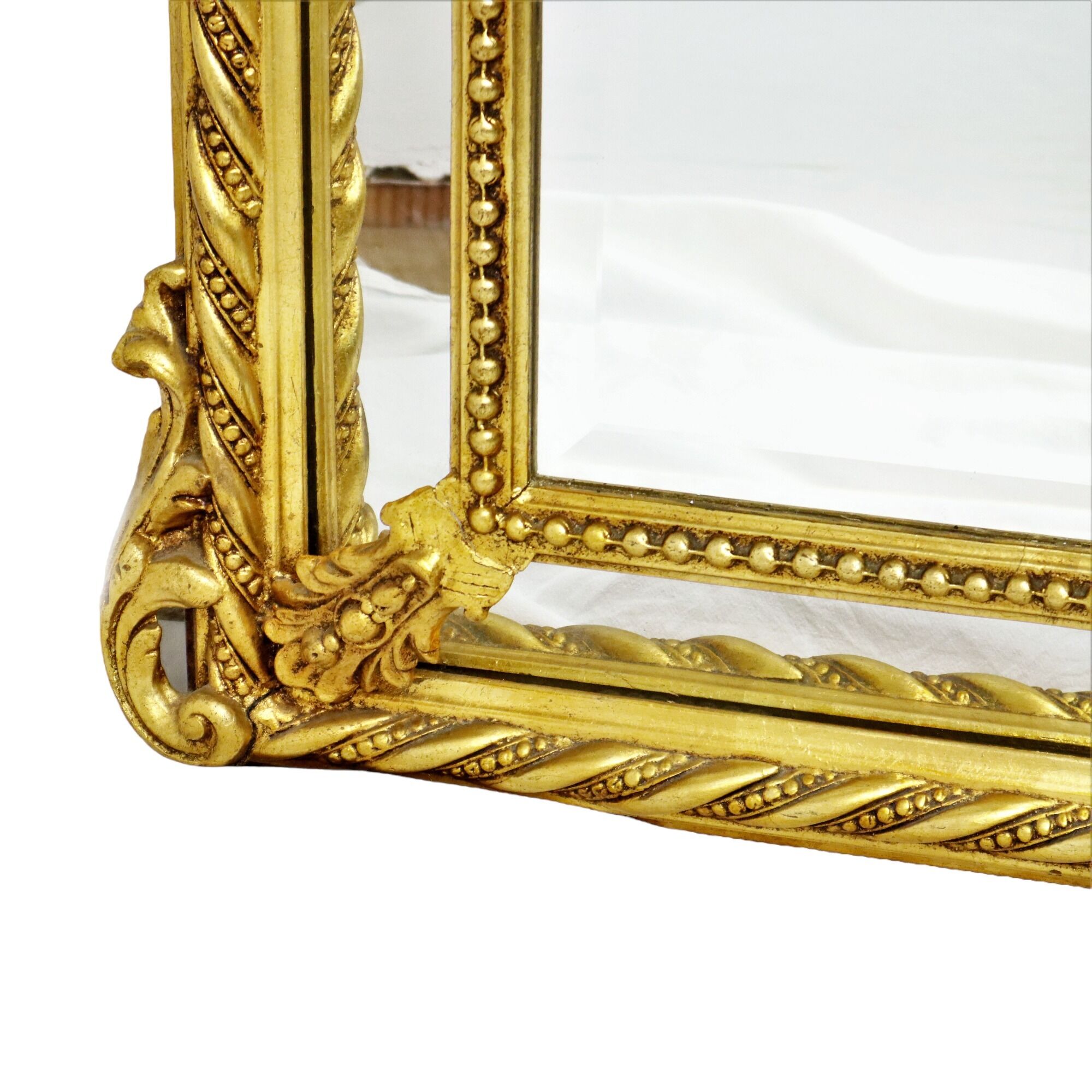 Gold Mirror XL Crown Napoleon III Style France 127x86cm
