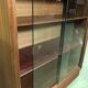 Display with sliding doors in mahogany - 50s