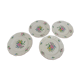 Set de 4 assiettes vintage bouquet de roses Lunéville Keller et Guérin