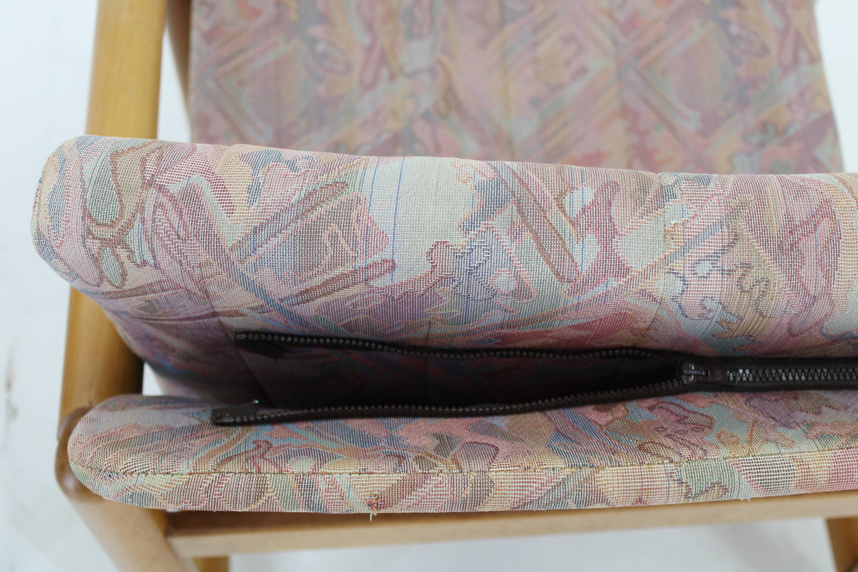 1970s Pair of Beech Armchairs and Coffee Table  by TON, Czechoslovakia