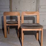 Set of six elm chairs from the 60s DLG regain