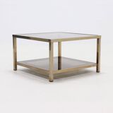 Table basse Belgo Chrom plaquée or 23 carats 1970