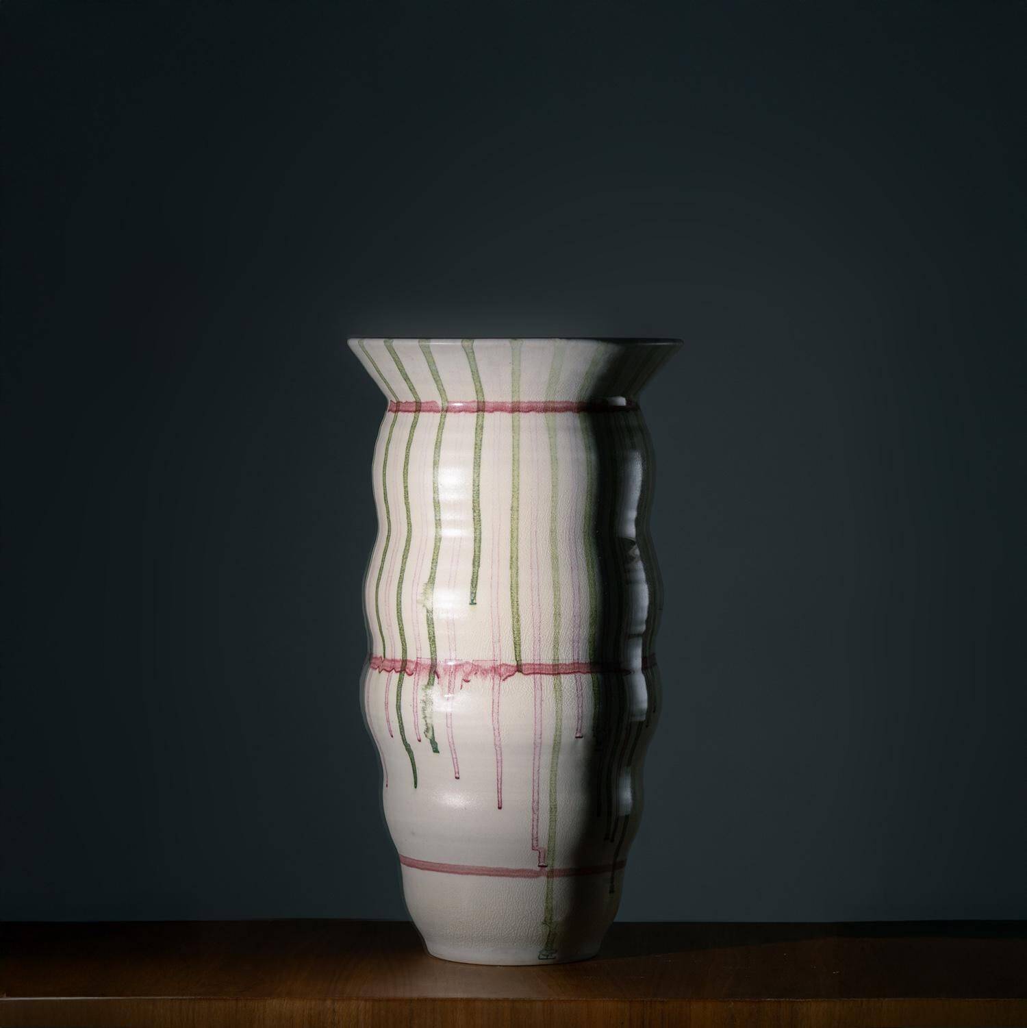 Mobach studio pottery XXL 46 cm large ceramic vase, The Netherlands, 1991