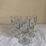 Ensemble de 6 verres à digestif en verre