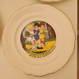 Dessert plates nursery rhymes of digoin and sarreguemine