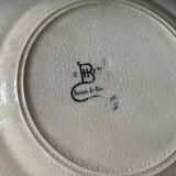 10 assiettes marron en barbotine fruits Choisy le Roi