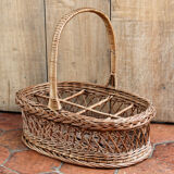 Panier à bouteilles en osier