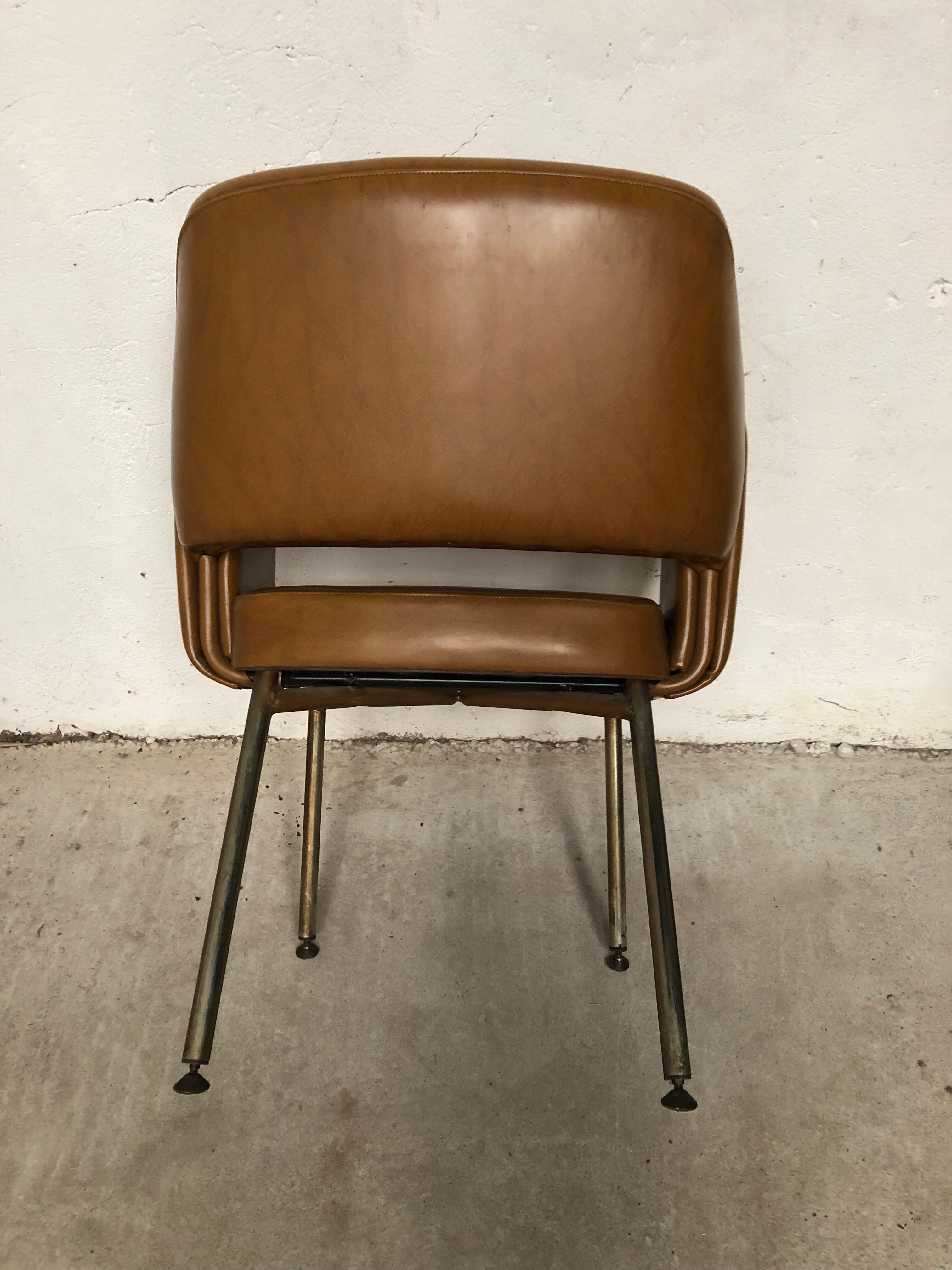 Armchair imitation leather Marc and Pierre Simon for Airborne 60s