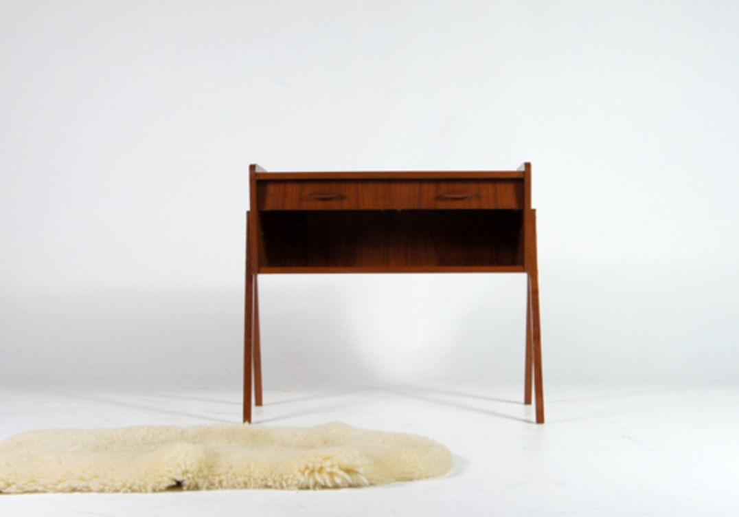 Danish teak console Scandinavian 60s 70s hallway furniture