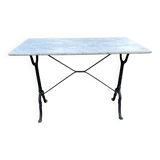 Old bistro table by Berc in Paris. Wrought iron, marble top.