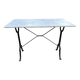 Old bistro table by Berc in Paris. Wrought iron, marble top.