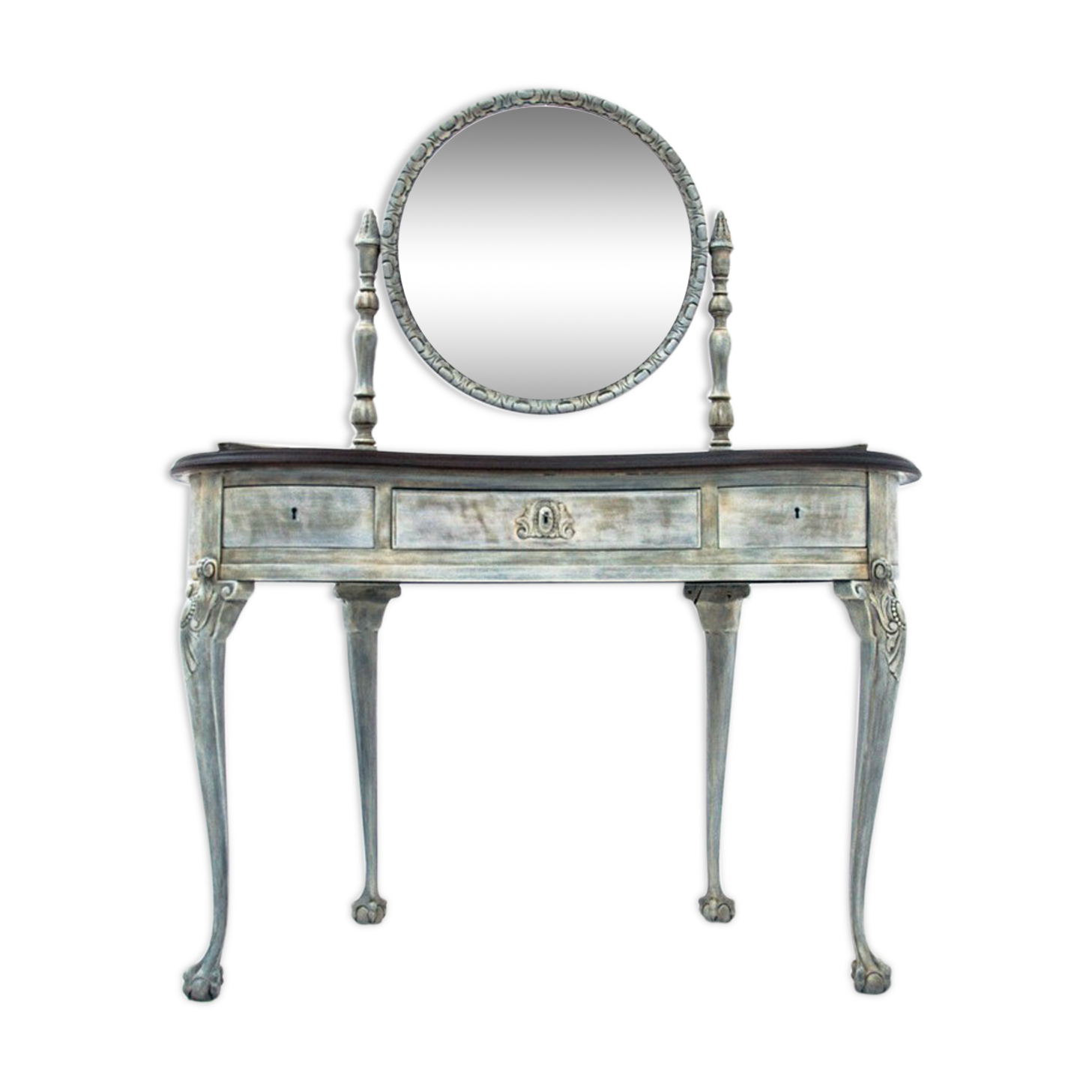 Antique dressing table in french provence style, Western Europe, circa 1910.