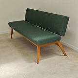 Banquette / Daybed modulable par Tatra , tissu bouclette chinée vert 1960