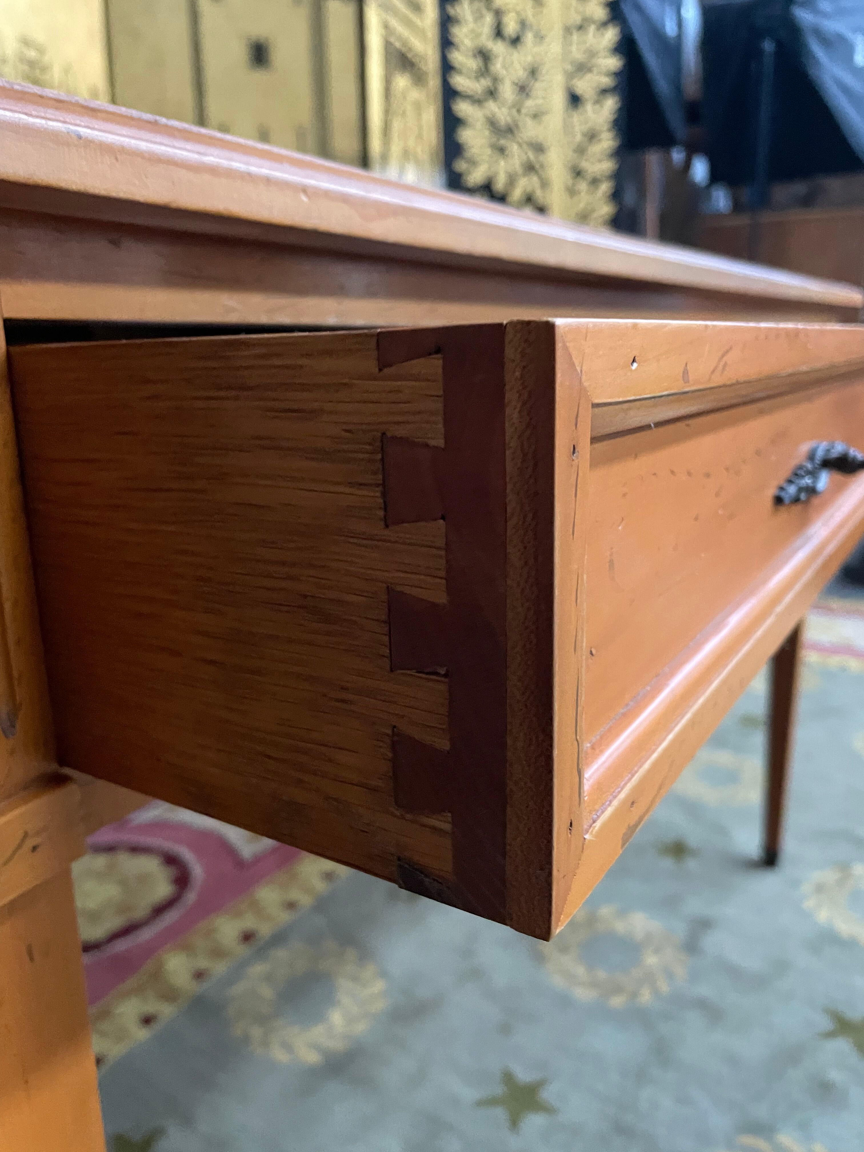 Desk full of Louis XVI style black leather